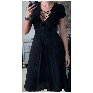 Forever 21 lace up dress